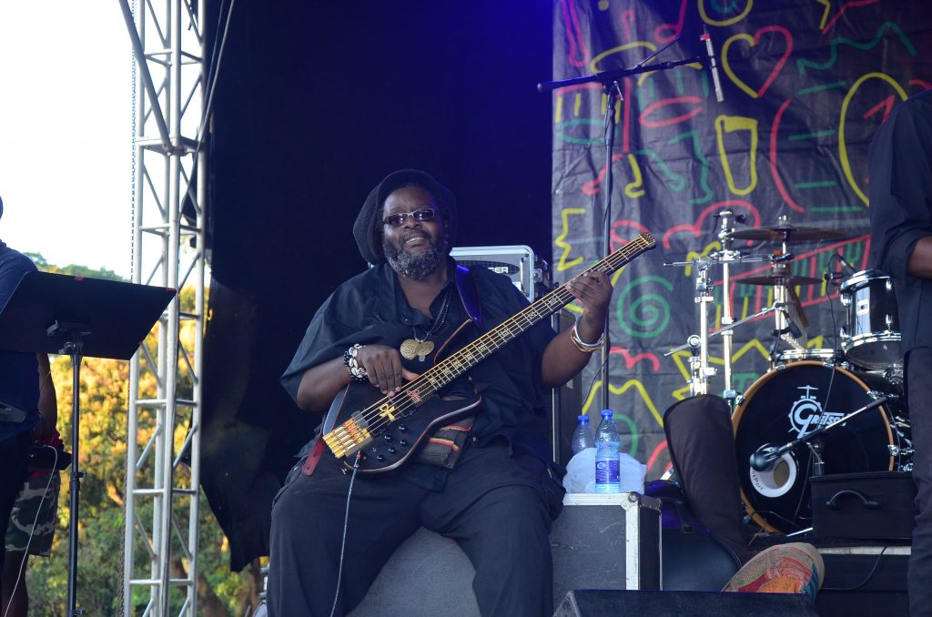 Thsaka Mayanja frontman of the Black Roots band. 1