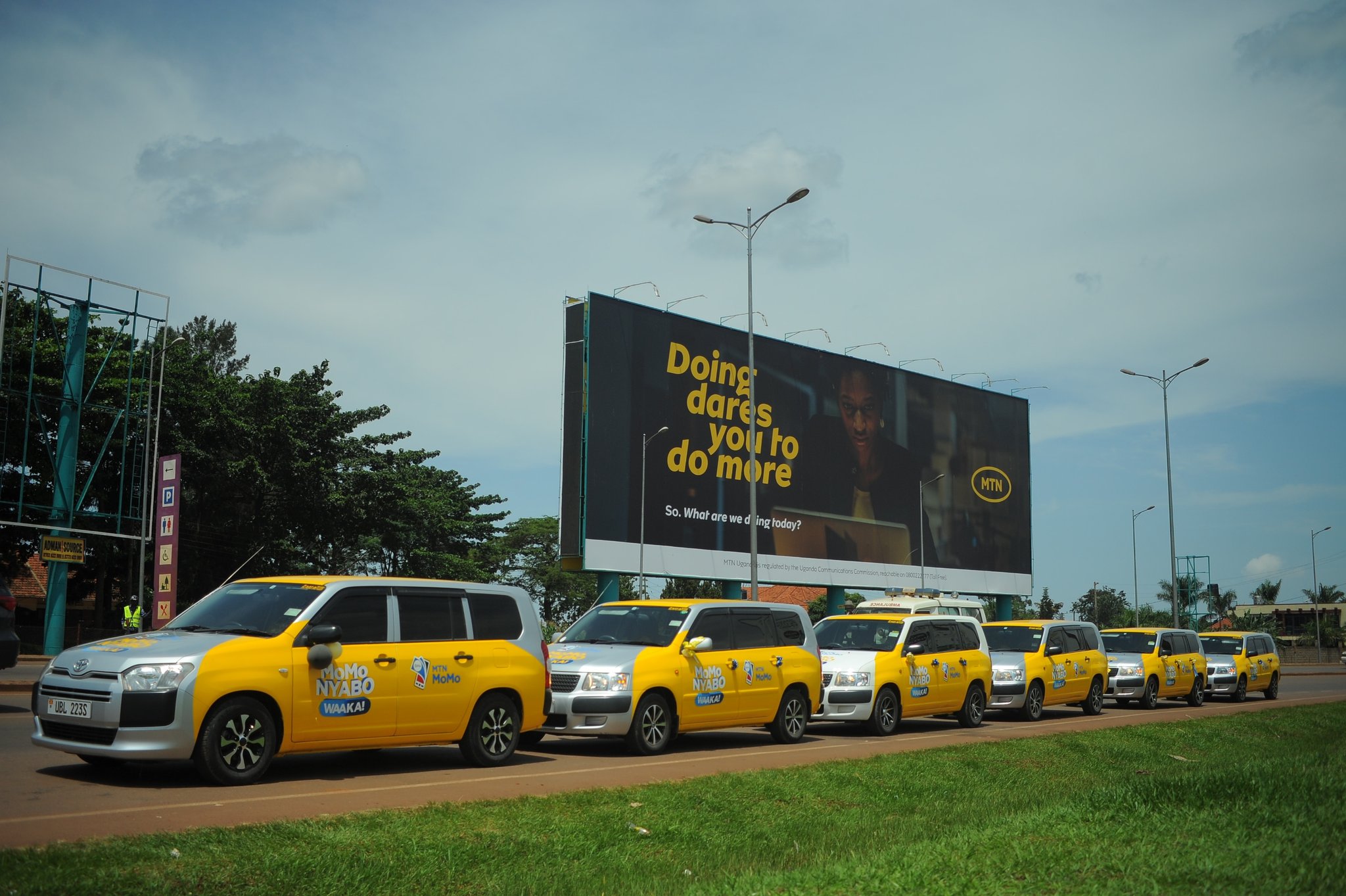 24 lucky MTN MoMo customers will win one of these Toyota Succeed cars in the ongoing MTN MoMo Nyabo Waaka promotion