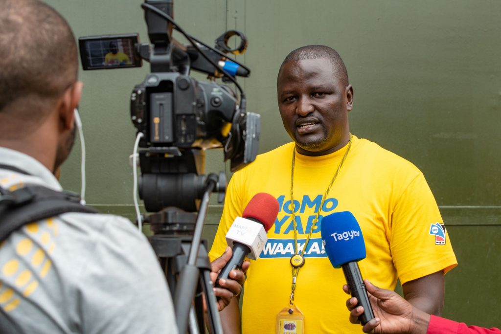NEW Richard Yego MTN Mobile Money Uganda Limited Managing Director during a media interview at the launch of the fourth edition of the MTN MoMo Nyabo promotion