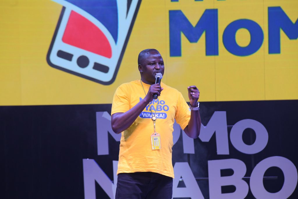 The MTN MoMo Managing Director Richard Yego while launching the promotion last week