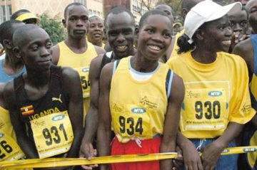 Dorcas Inzikuru C at the inaugural MTN Kampala Marathon back in 2004