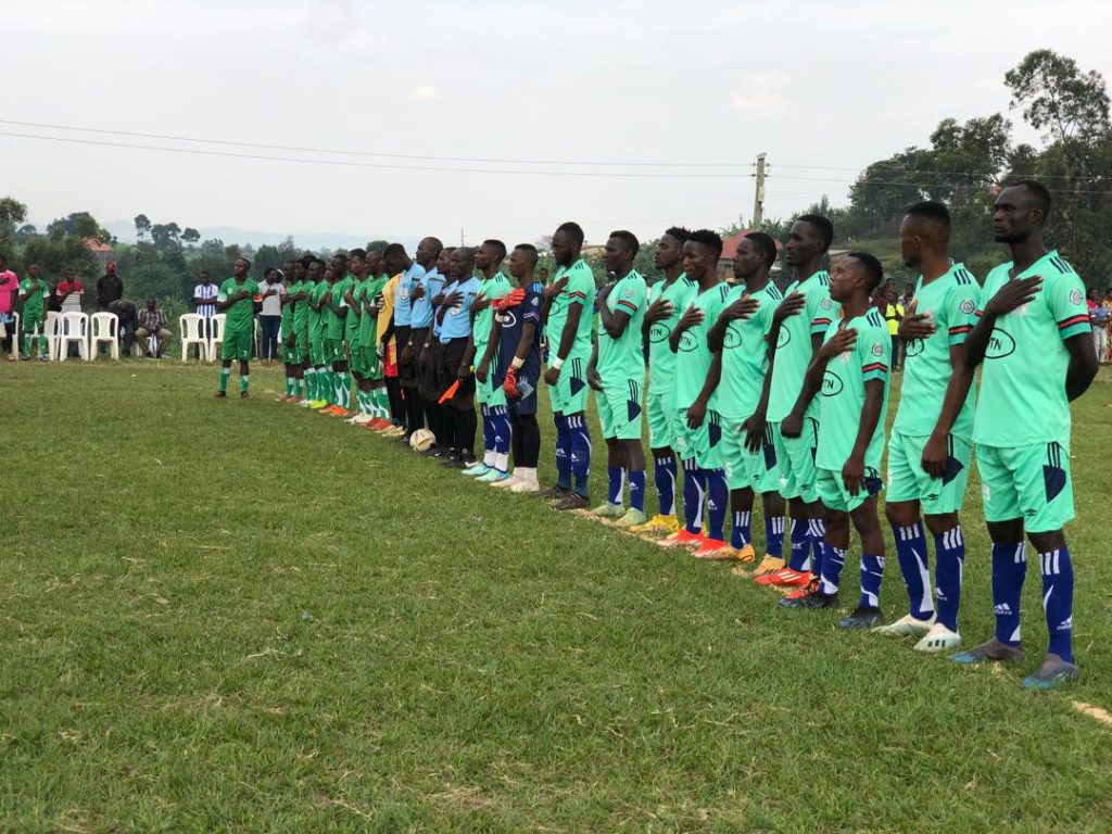 Players of Bunyangabu County Pale green Vs Kibale CountyDeep green